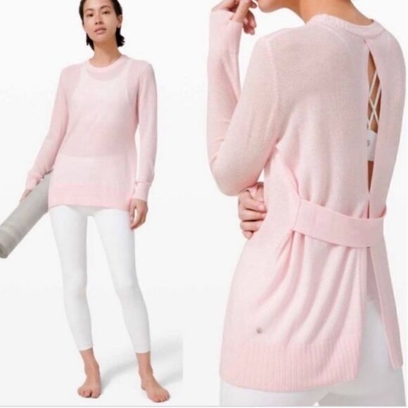 Lululemon Sincerely Yours Cashlu Sweater Pink Glow - Picture 1 of 9